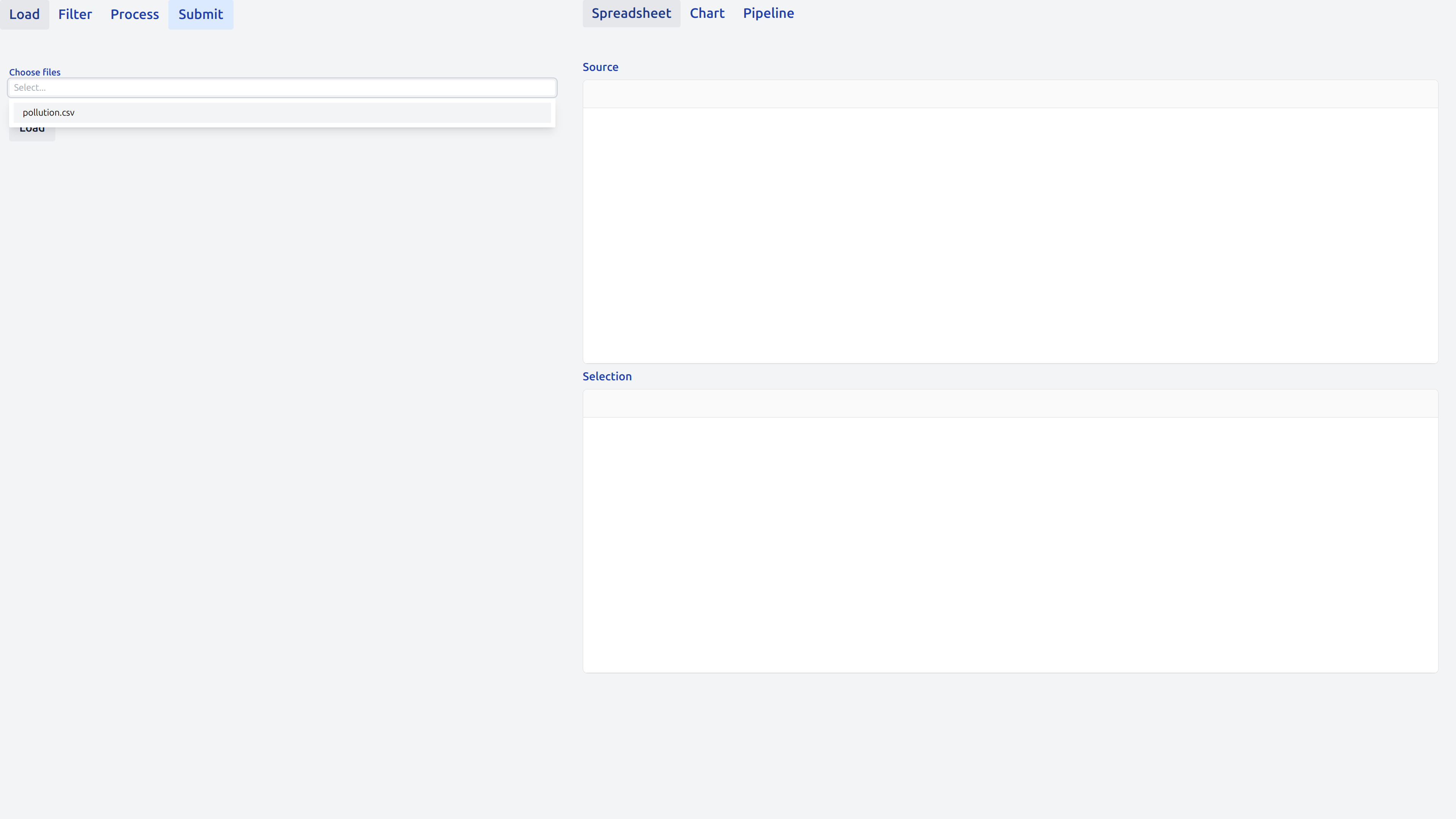 UI file selection